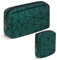 2 Pièces Trousse de Maquillage Femme Grande Trousse de Toilette en PU Cuir Imperméable Petit Mini Pochette Rangement à Maquillage Kit Voyage Essentiels Cadeau pour Femme Fille Anniversaire(Vert)