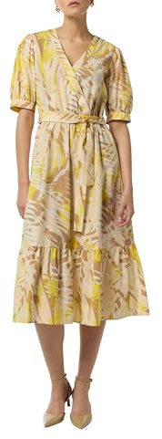 Comma Baumwoll-Kleid mit Puff-Ärmeln