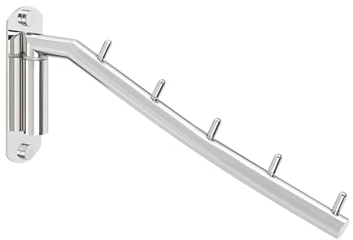 Alise Swing Clothes Hanger Rack,Garment Racks Wall Mount,Chrome,1P