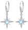 REDSUN Mondstein Ohrringe 925 Sterling Silber Stern Tropfen Ohrringe Achtzackiger Stern Hänge Ohrringe zirkonia Schmuck für Mädchen Mutter Damen Geschenk zum Valentinstag