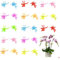 LSTCPGLAI 30 Pieces Orchid Clips Dragonfly Plastic Clips Garden Plant Support Clips Tomato Trellis Clips for Flowers Vines Bouquets Stems (Color Random)