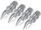 Vvikizy 4 Pcs Speaker Isolation Spikes, Silver, Metal, Speaker Amplifier Stand, M8 Spikes