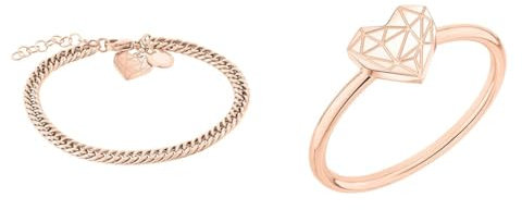 Liebeskind Armband LJ-0856-B-21 IP Roségold & Ring LJ-0866-R-56 IP Roségold