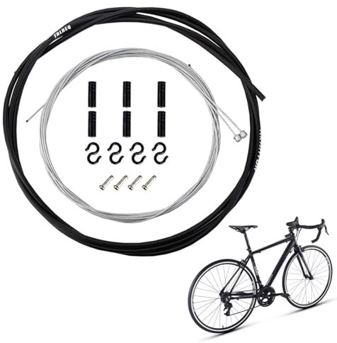 Cable de Dérailleur Vélo, 5mm Kit de Gaines de Cables de Freins de Vélo, Universel Câble de Frein pour Vélo, Cyclisme Câbles de Dérailleur, Câble de Frein VTT pour Vélo Commun, Vélo de Route