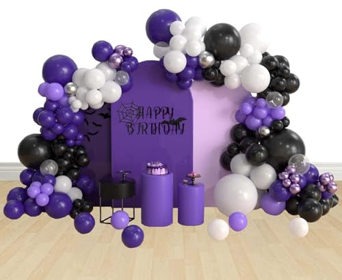 Party Dekorationen Luftballons Girlanden Bogen Geburtstags Partyzubehör Lila Weiß Silber Latex Ballon Bogen Für Geburtstags Party Dekorationen