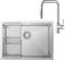 CECIPA Fregadero Cocina 1 Seno 60 x 44cm Con Grifo Extensible, Bajo o Sobre Encimera, Acero Inox 304, Cesta de Filtro Extensible, Sifón y Kit de Drenaje