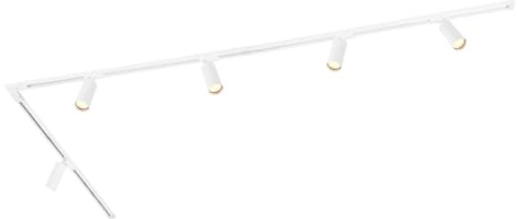 Ledvion Schienensystem lampen 3m 1-Phasen Weiss 5-flammig ohne GU10 Lampe | Fuer Wohnraum Kueche und Essbereich mit flexibler Lichtausrichtung