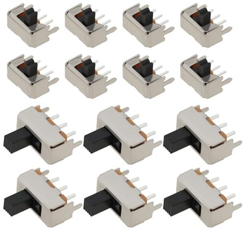 Be In Your Mind Vertikaler Mini-Schiebeschalter, Verriegelungs-Kippschalter, SS12F44 SK12D07VG3 für Spielzeug, Audio-Ausrüstung, elektronische Musikinstrumente, Heimwerker, 100 Stück