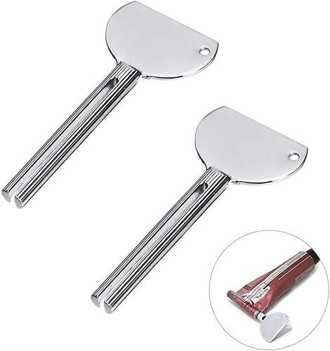 2 Pcs Stainless Steels Metal Tube Squeezer Keys Salon Toothpaste Tube Squeezers