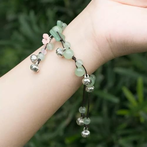 Grüne Jade Schmetterling Armbänder Naturschmuck Chalcedon Armreifen 925 Silber