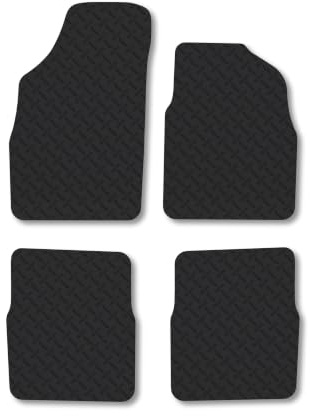 Fiat Panda (2004-2012) 5mm Rubber Car Mats | Heavy Duty Rubber Tailored Fit Floor Mats Full Coverage Durable Waterproof Accessories Easy Clean Anti Slip Made in the UK