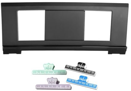 Gorbado Music Stand for Sheet Music, Compatible with Yamaha Music Sheet Stand Fit for Multiple Keyboard Models, Stable And Durable,Keyboard Sheet Music Stand with 4 Music Book Clip