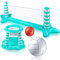 Ensemble de Volleyball de Piscine Gonflable, 114x28x35 Pool Volleyball Net ＆ 27x23 Basketball Hoop, PVC Jeux d'été flottants pour Les Enfants et Les Adultes, Jouets