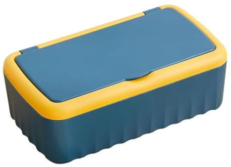 FONDOTIN Wet Tissue Box Large Capacity Rectangular Home Use Wipes Container Flushable Wipe Holders for Bathroom Multifunction Tissue Storage Box Portable