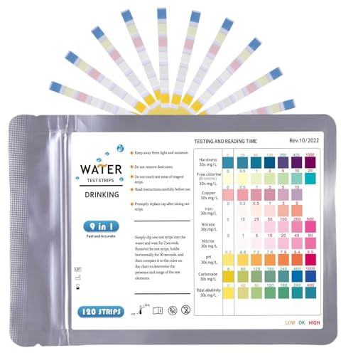 llikknve 120 PCS 9-in-1 Aquarium Water Test Kits, Aquarium Test Strips, Accurate and Reliable, for Aquariums, Fish Tanks, Ponds
