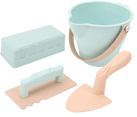 Shurhome Lot de 4 jeux de sable en paille pour la piscine arrière-cour, jouets de construction de châteaux de sable en plein air