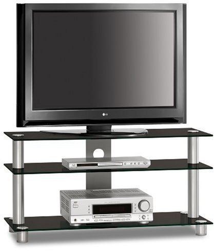 Just-Rack TV 1203 Aluminium Universalmöbel für Flachbildschirme, TV - und Audio Geräte