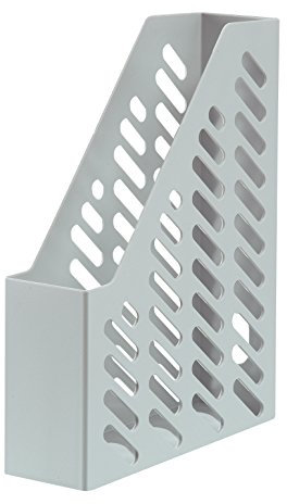 HAN Stehsammler KLASSIK - 10 STÜCK, moderner Stehsammler, Prospektsänder, Unterlagenhalter, Zeitungsständer bis Format A4/C4, premium Qualität, 1601-11, lichtgrau