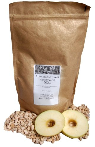 Naturix24 – Apfelstücke ungeschwefelt – 500g Beutel