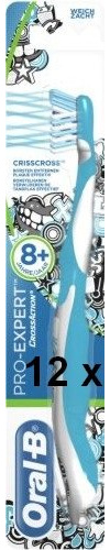 Oral-B Kinderzahnbürste ProExpert CrossAction 8+ - 12 Stück - Blau - Manuell - Zahnbürste