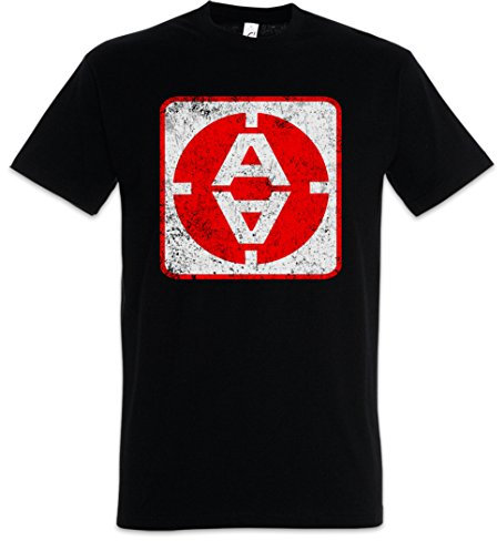 Urban Backwoods Vintage Alpha Moonbase Door Logo Herren T-Shirt Schwarz Größe 3XL