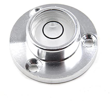 Nivelador de burbuja circular pequeño redondo con nivel de burbuja, viales de bola de burbujas, diámetro de 34 mm, carcasa de aluminio, vial de plástico