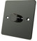 Flat Plate Black Nickel 1 Gang Dimmer 400W - 10 Amp Single 1-Gang 2 Way 400W Light Dimmer Switch