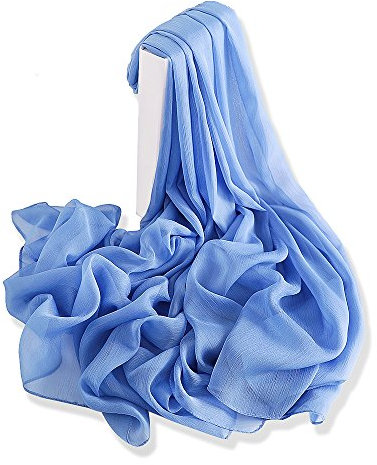 YFZYT Plain Modischer Damen Schal für Frühling Sommer, Damen Schal Stola Halstuch Tuch aus Chiffon für Frühling Sommer Ganzjährig - Hellblau
