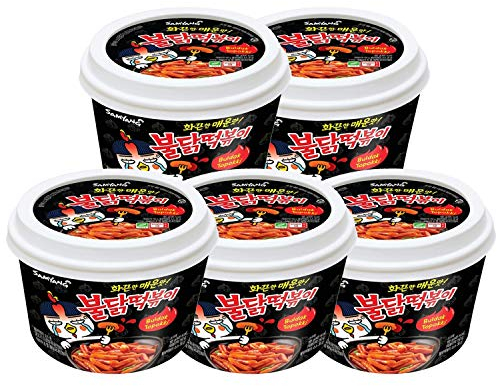 Samyang Spicy Hot Chicken Reiskuchen Original (5er Pack) Buldak Tteokbokki