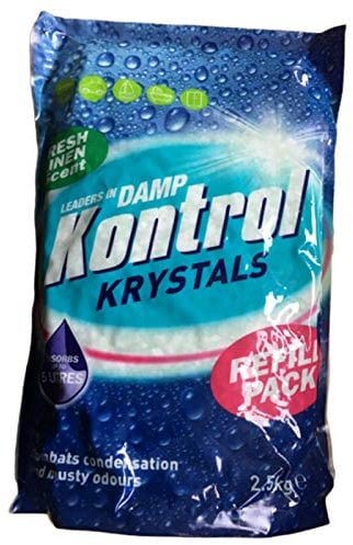 Kontrol Krystals Moisture Absorbing Refill Pack 2.5kg Pack. FRESH LINEN scent. Dehumidifying Crystals. Combats condensation and musty odours … (Fresh Linen)