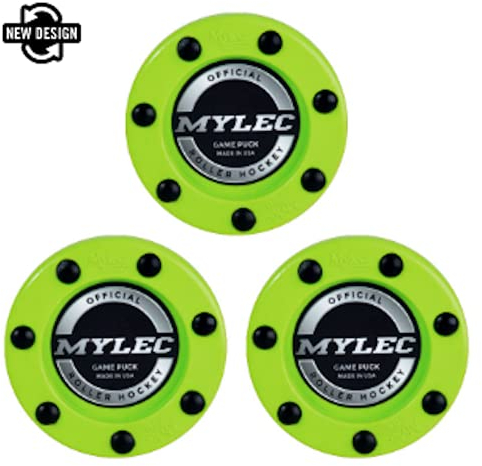 Mylec Offizieller Roller Hockey Game Puck, 212G, Safety Green