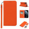 Copmob iPhone 11 Pro Max Case With Card Holder With Strap,Genuine Leather Flip Wallet Case,[3 Slots][Magnetic Closure][RFID-Blocking],Phone Case Cover for iPhone 11 Pro Max - Orange