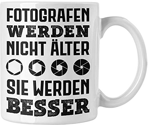 Trendation - Fotograf Tasse Zubehör Fotografie Geschenk Fotografieren Kaffeetasse Geschenkideen Lustiger Spruch (Weiß)