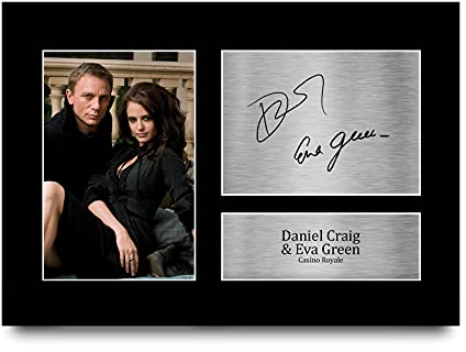 HWC Trading A4 Daniel Craig & Eva Green James Bond Casino Royal Geschenke Gedruckt, Signiert Autogramm Bild Für Film-Erinnerungsstücke-Fans