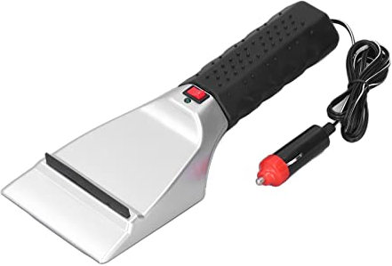 OUKENS Pala da Neve con Riscaldamento Automatico 12V, Raschietto per Ghiaccio Elettrico per Parabrezza per Auto, Camion, SUV