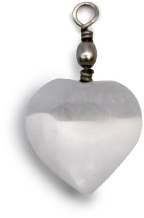 Ancient Wisdom Selenite Heart Pendant