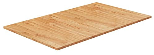 vidaXL Waschtischplatte Hellbraun 100x60x1,5 cm Massivholz Behandelt, Tischplatte, Ersatzplatte Bad, Ersatztischplatte, Badezimmer Ersatzplatte