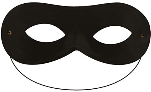 Quickdraw Black Domino Eye Mask Bandit Superhero Costume Cosplay Accessory for Adults with Elastic Strap