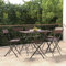 ZHOUMIN Bistrostühle 6 STK. Klappbar, Gartenstühle, Balkonstuhl, Balkon Stuhl, Garten Stühle, Terrassenstuhl, Stühle Für Draußen, Braun Poly Rattan und Stahl