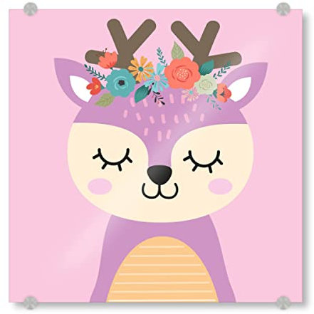 artboxONE Acrylglasbild 70x70 cm Für Kinder Kids Art REH Frida - Bild kinderzimmer babyzimmer deko