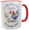 Hühner Tasse mit Spruch Ich hab dich so gern... mit Namen Hühnerbecher aquarell Geschenk für Hühnerhof-Fans Mädchen Frauen Kinder (verrücktes Huhn rot)