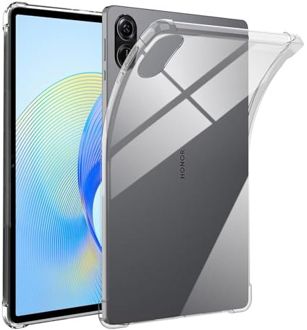 KZIOACSH Coque Compatible avec Honor Pad X9/Honor Pad X8 Pro，Coins Renforcés Silicone Ultrafine, Housse Tablet en TPU HD Antichoc Antidérapant，Transparent