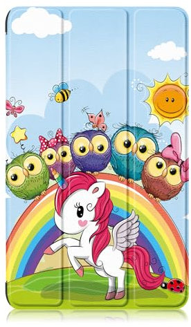TOPCASE Funda para Samsung Galaxy Tab A9 8.7 Pulgadas 2023 SM-X110/X115,Ultra Delgado Carcasa con Soporte Función y Auto-Sueño/Estela,Wunicornio