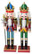 COSORO 30cm Wooden Nutcracker Soldier Christmas Decorations,2pcs Large Christmas Nutcracker Figures Ornaments,Nutcracker Gifts Nutcracker Soldiers Puppet Doll for Tradition Xmas Present Indoor Decor
