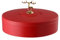 Plateau de service de collations, plateau de noix fendues, conteneurs de collations ronds, fruits secs, ustensiles de stockage de noix avec couvercles for collations de fête, 27x27x14,5 cm(Red)