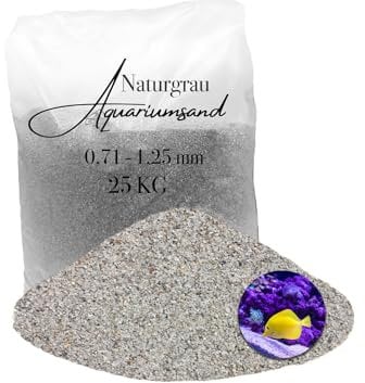 Aquagran Aquariumsand Aquariumkies 25 kg 0,71-1,25 mm hellgrau gewaschen kantengerundet Quarzsand