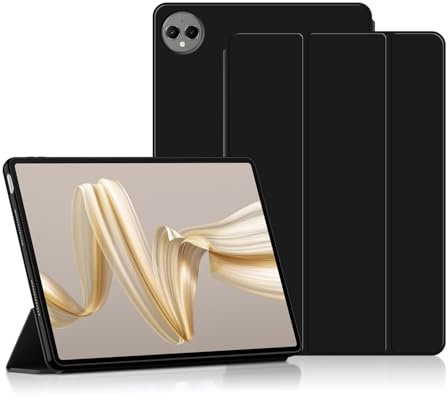QINOUK Étui pour Huawei MatePad Pro 12.2 2024, [Fonction support] Étui de protection en TPU anti-rayures ultra fin Smart Cover Kickstand pour Huawei MatePad Pro 12.2 2024 - Noir