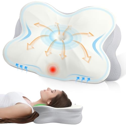 Quilted Northern Memory Foam Pillow, Ergonomic Orthopaedic Pillow, Neck Pillow with Pillowcase for Side Sleepers, Back and Stomach Sleepers to Improve Sleep Quality, 60 x 40 x 11/13 cm