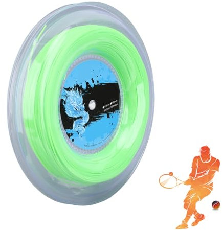 200 m/656,17 ft Tennissaite, 1,3 mm/0,05 Zoll Saitendurchmesser, Tennissaitenrolle, hochflexible Tennisschläger-Saitenschnur für das Training