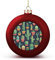 Weihnachtsbaumschmuck, niedlicher Kaktus, nahtlose Illustration, Weihnachtskugel-Dekorationsset, Weihnachtsbaumschmuck für Urlaubsdekoration